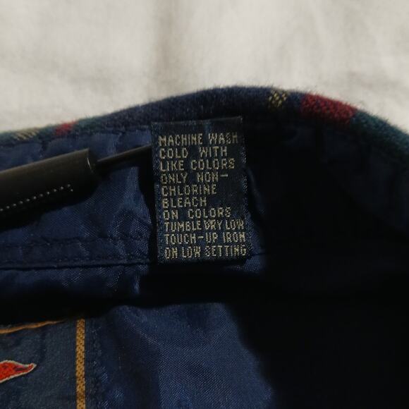 Vintage Back Packer Sportswear Men's XLTall Long-Sleeved Flannel Blue/Green/Red - Picture 13 of 14